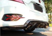 Độ ống xả kép 2 bên kiểu lip mới cho Civic 2016-2020 (pô thật)