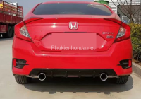 Lip chia pô kiểu 2 ống xả và 4 ống xả cho Civic (Pô giả loại mới)